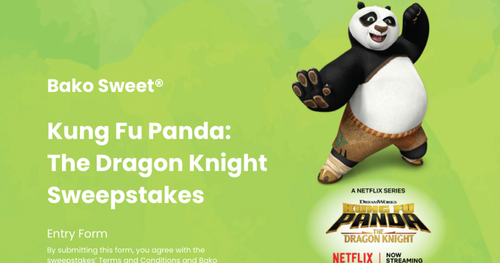 Bako Sweet Kung Fu Panda: The Dragon Knight Sweepstakes